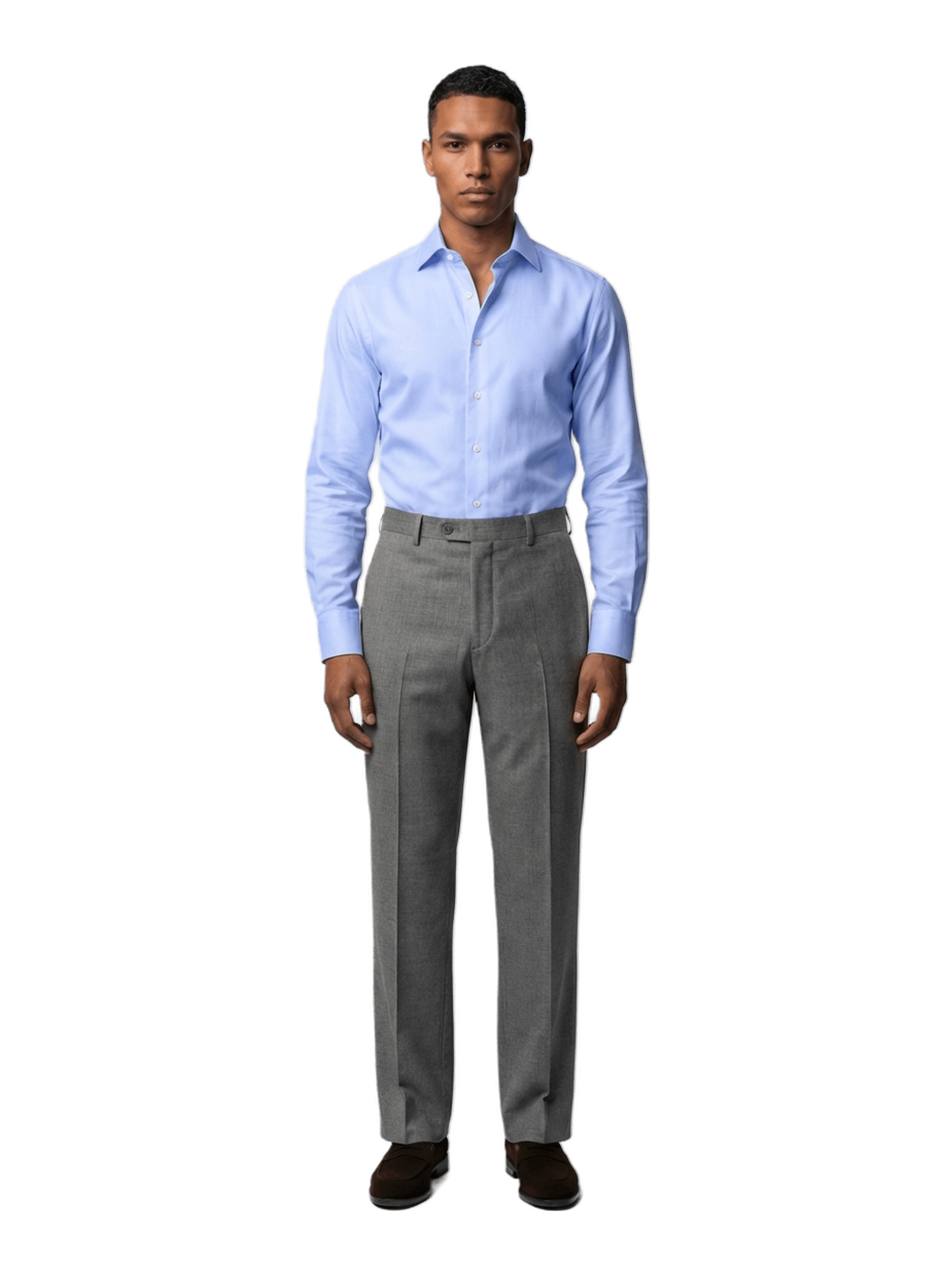 Custom Shirt - Light Blue Twill Non Iron