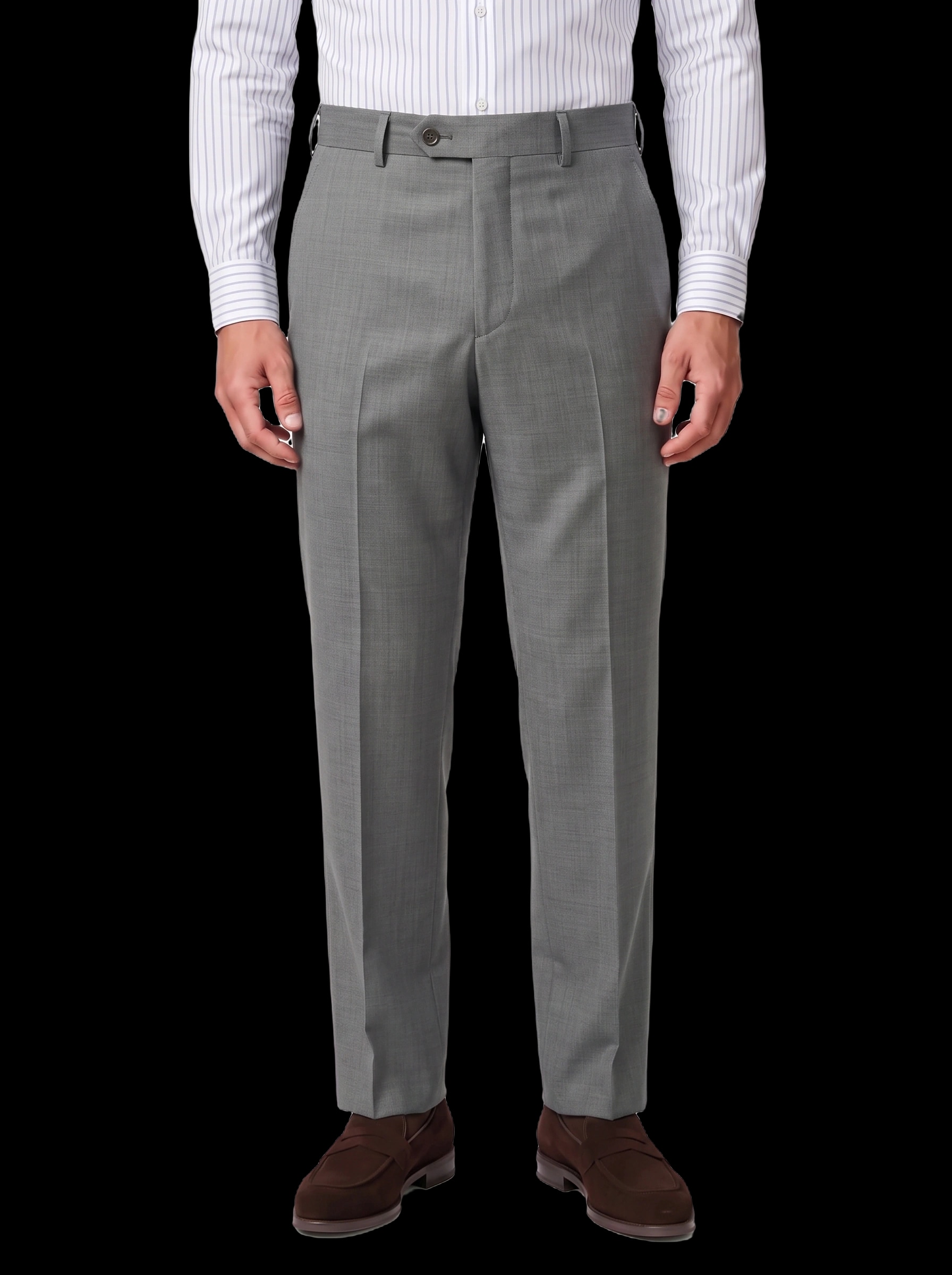 The Custom Trouser - Grey Sharkskin