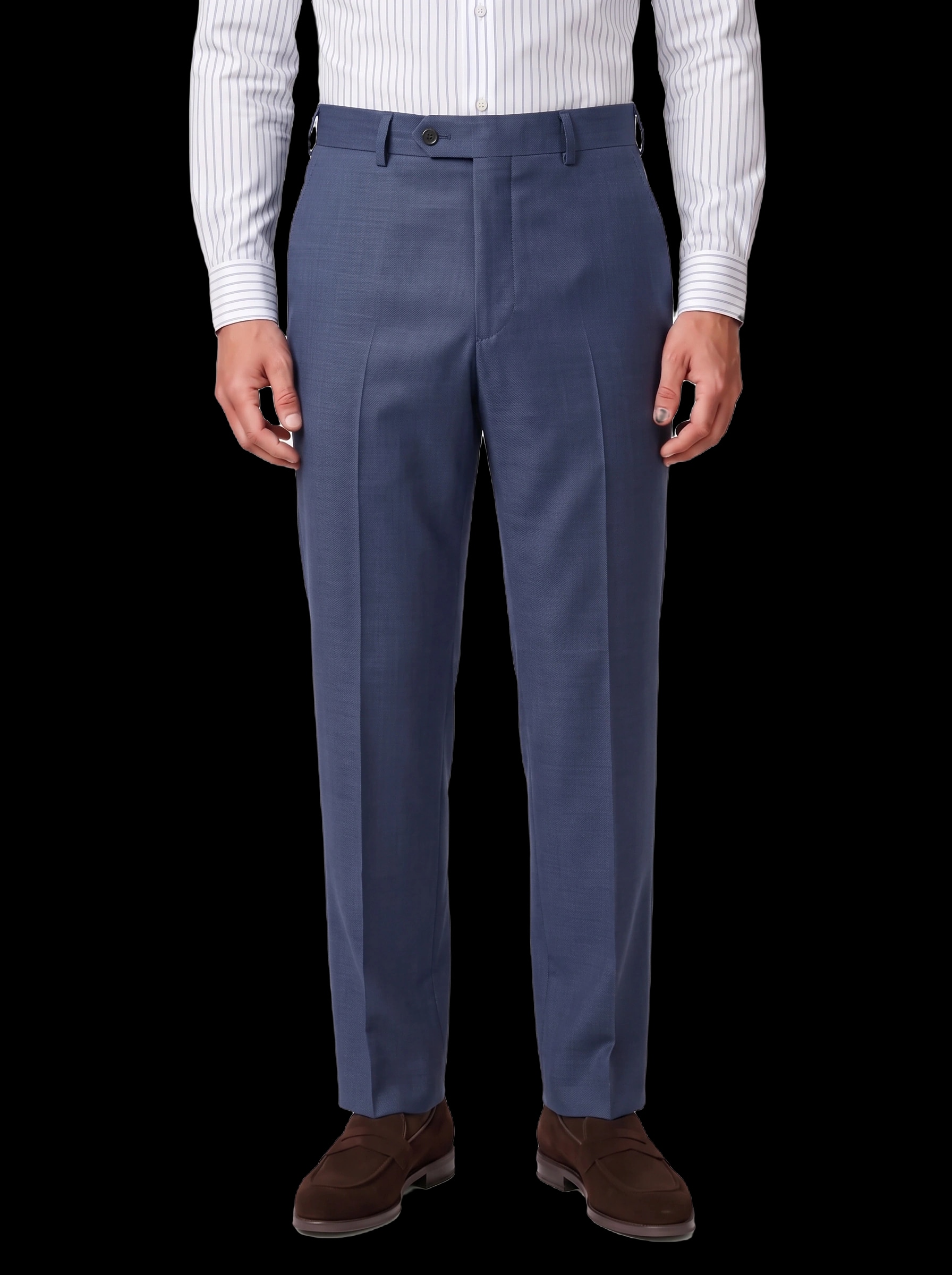 The Custom Trouser - Navy Sharkskin