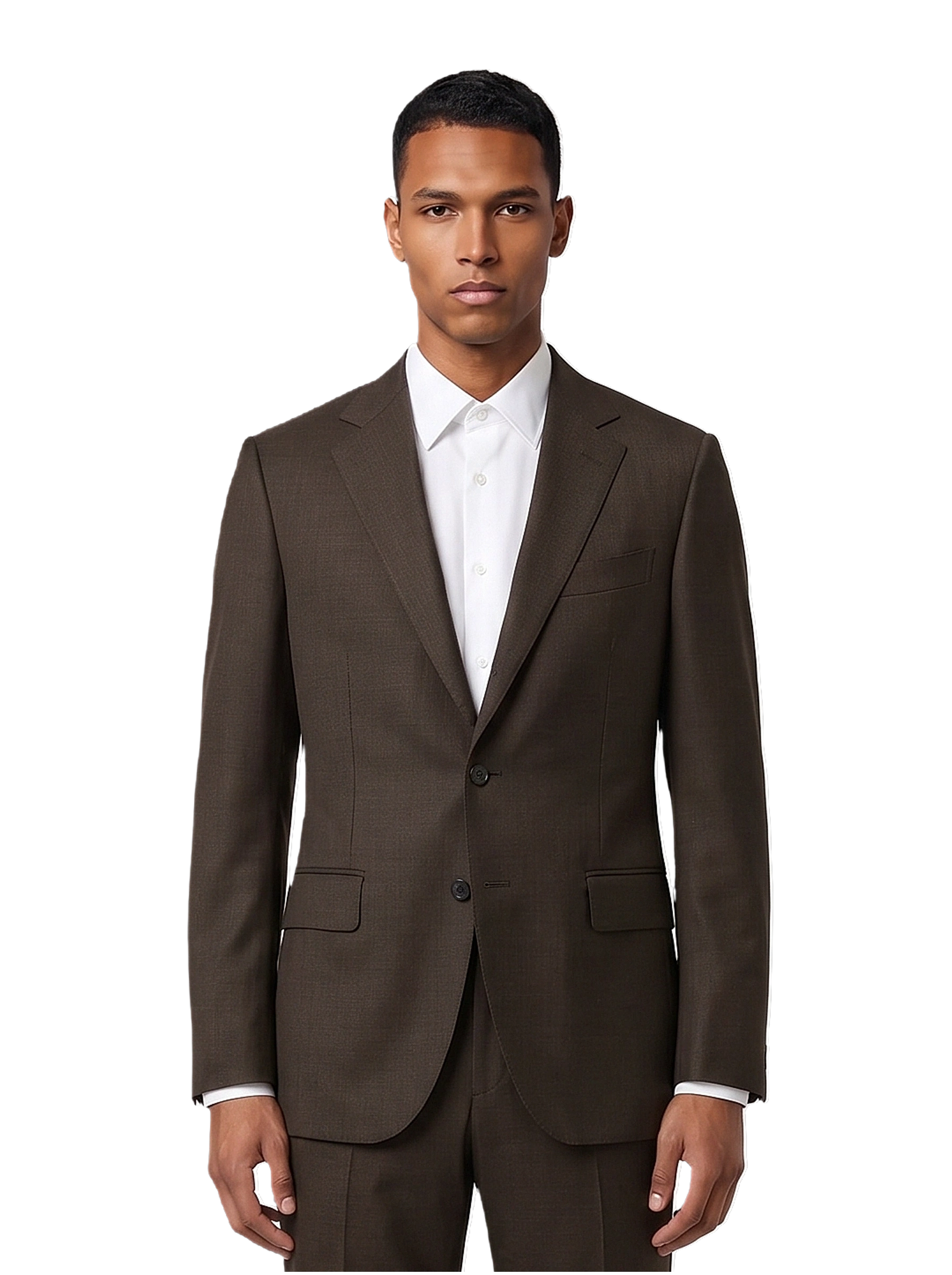 The Custom Suit - Dark Brown Melange - Main