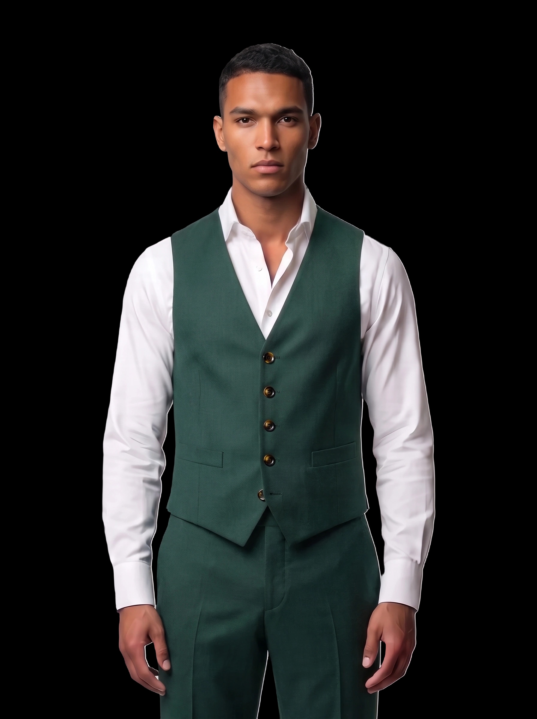 The Custom Vest - Bottle Green