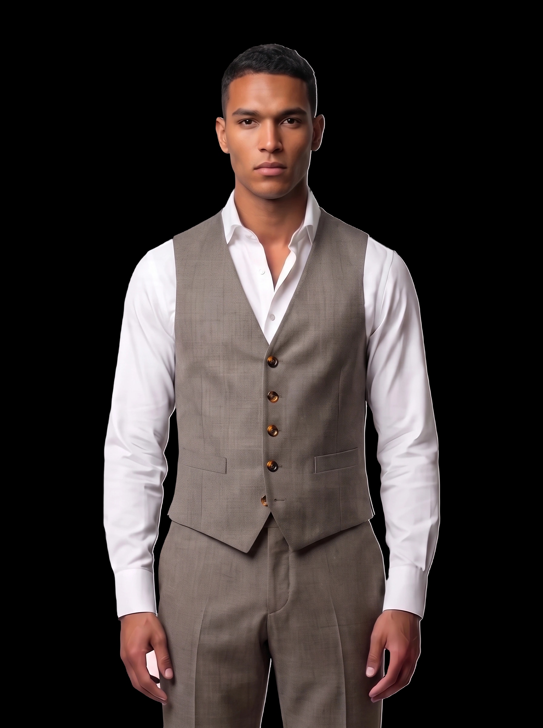 The Custom Vest - Taupe