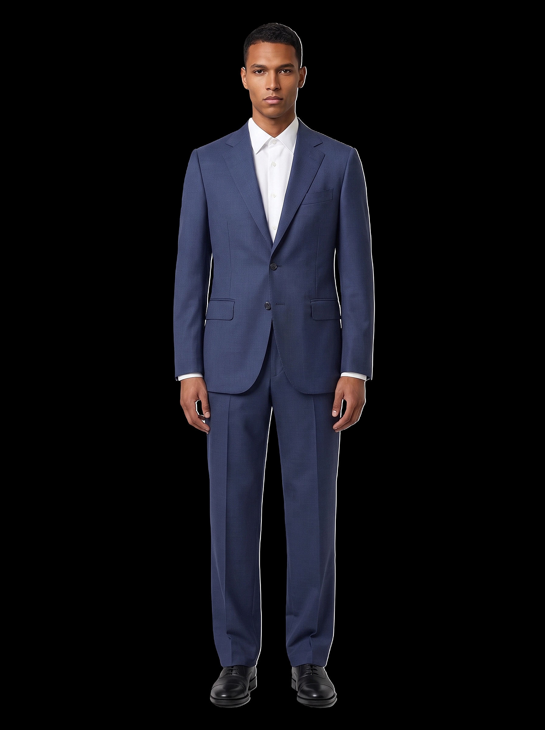 The Custom Suit - Navy Sharkskin