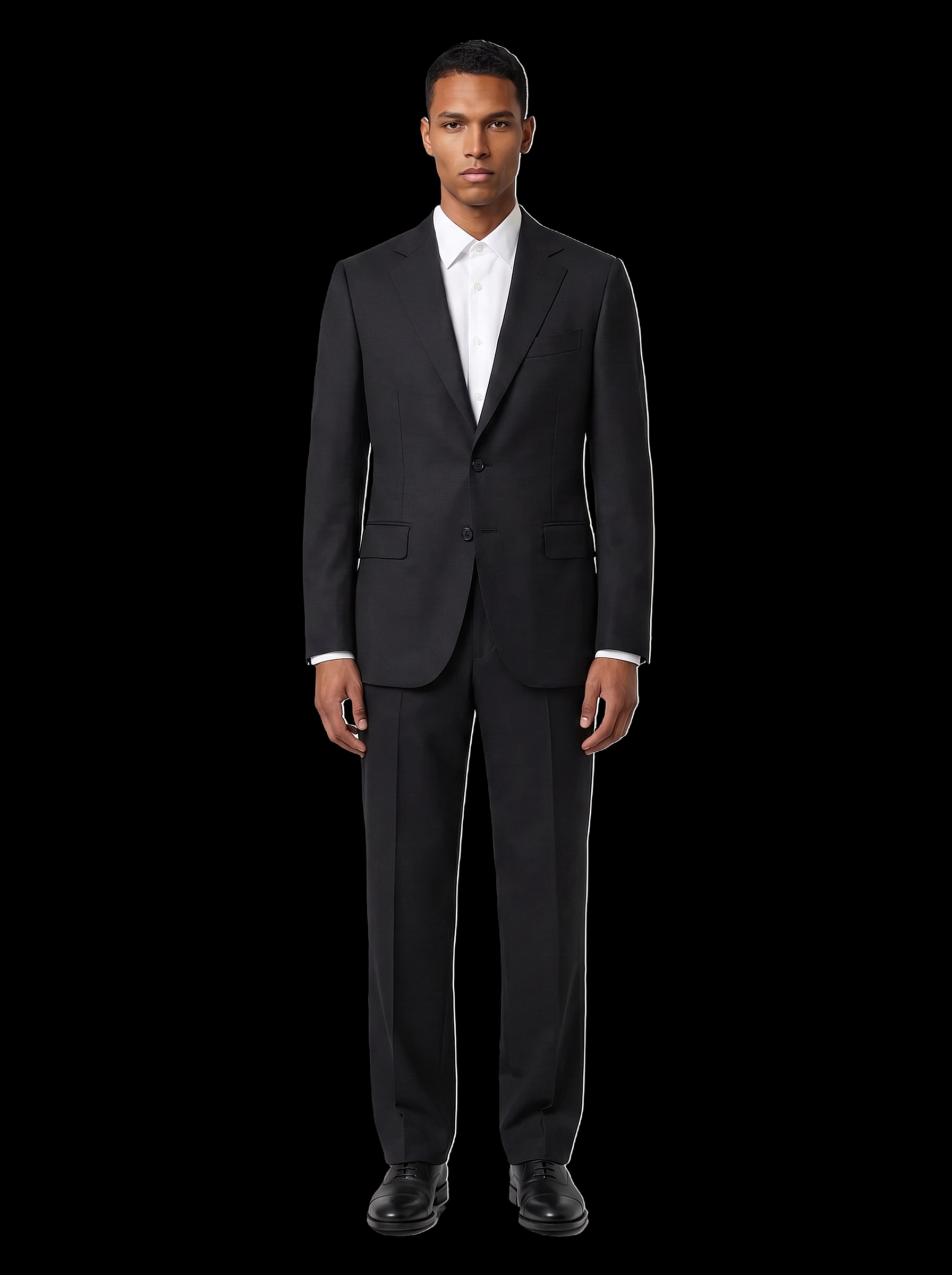 The Custom Suit - Black Barathea